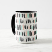 Mug Brosses et motif de courses d'encre (Devant gauche)