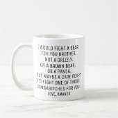 Mug Brother Gift, drôle Brother Custom cadeau, Brother (Gauche)