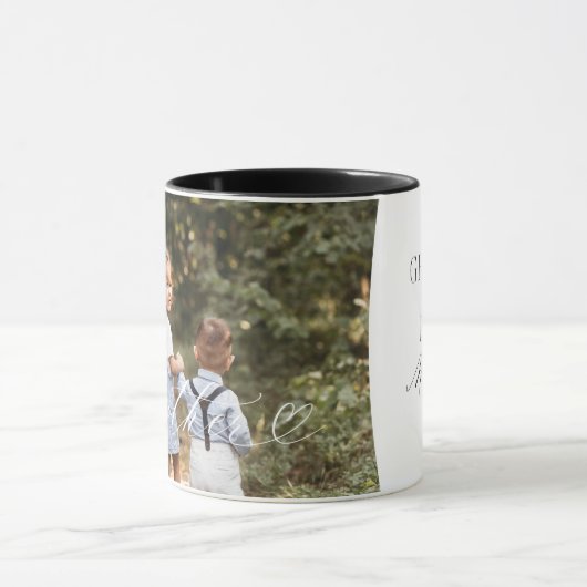 Mug Brother Script Heart Grateful Chaque instant Photo (Centre)