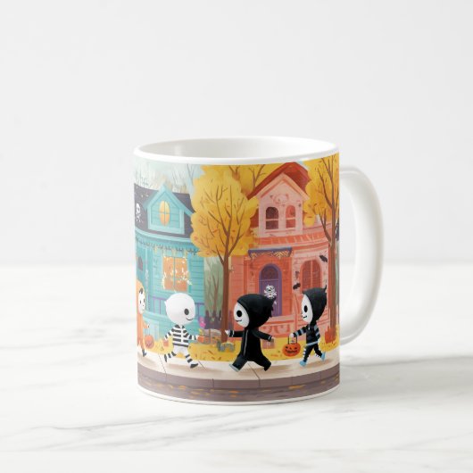 Mug Brouillard mignon et Éffrayant ou croustilles (Devant droit)