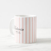 Mug Brousse Classique Pink Stripes Be My Bridesmaid Mu (Devant gauche)