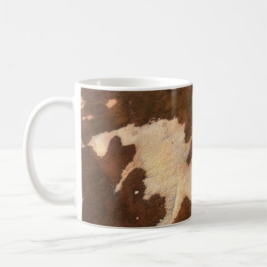 Mug Brown and white floral textile (Gauche)