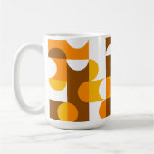 Mug Brown blanc orange jaune demi-cercles Motif (Gauche)