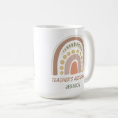 Mug Brown Boho Jaune Arc-en-ciel Nom de l'assistant de (Devant droit)