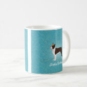 Mug Brown Boston Terrier Conception d'anniversaire (Devant droit)