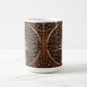 Mug Brown Carved Australian Waratah Tree Print, (Centre)