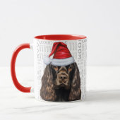 Mug Brown Cocker Spaniel Chien Père Noël Woof Christma (Gauche)