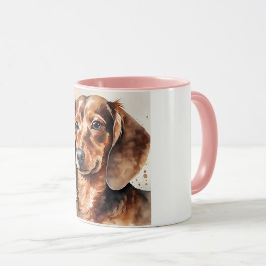 Mug Brown Dachshund (Devant droit)
