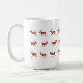 Mug Brown Deer Walking Festive Motif (Gauche)