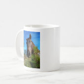 Mug Brown et crème Couleur Cheval bleu ciel (Devant gauche)
