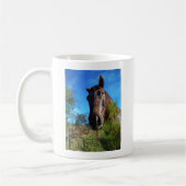 Mug Brown et crème Couleur Cheval bleu ciel (Gauche)