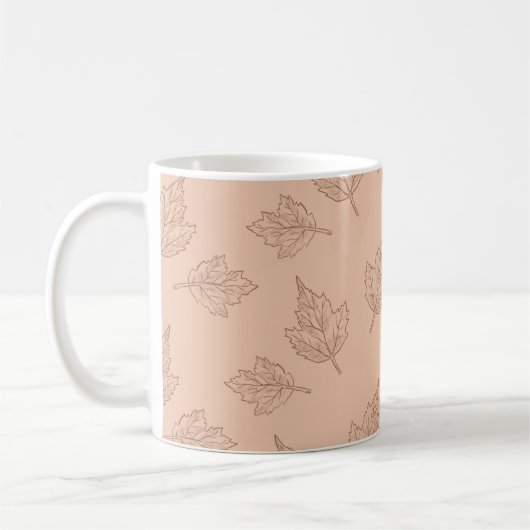 Mug Brown Feuille d'érable Russe Y2K Automne et hiver (Gauche)