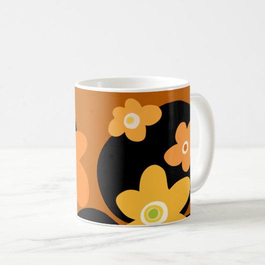 Mug Brown fleurit (Devant droit)