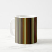 Mug Brown Green and Gold Stripes (Devant gauche)