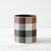 Mug Brown noir blanc Twill En vichy design (Centre)