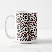 Mug Brown noir et Empreinte de léopard blanc (Gauche)