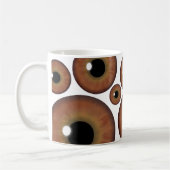 Mug Brown Oeil Iris Cool Musique personnalisée (Gauche)