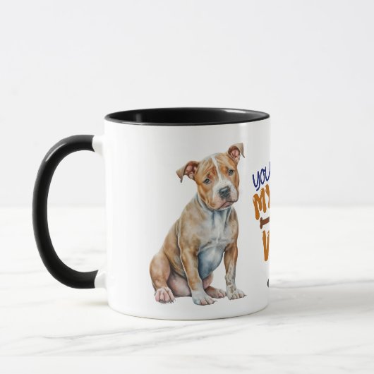 Mug Brown Pitbull Chien Vous Faites Mon Wag De Queue (Gauche)