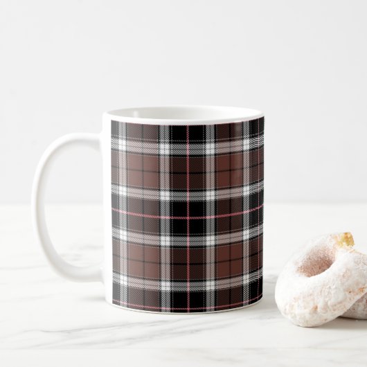 Mug Brown Plaid (Avec donut)