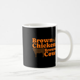 Mug Brown poulet Vache Brown Retro Musique Bow Chicka 