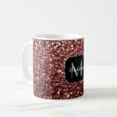 Mug Brown Rouge faux Parties scintillant scintille Mon (Devant gauche)