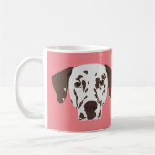 Mug Brown tache de café de chien dalmate (Gauche)