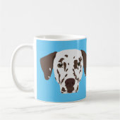 Mug Brown tache de café de chien dalmate (Gauche)