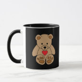 Mug Brown Teddy Bear Coeur Saint Valentin Je t'aime (Gauche)