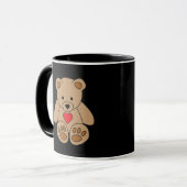 Mug Brown Teddy Bear Coeur Saint Valentin Je t'aime (Devant gauche)
