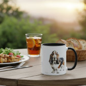 Mug Browns modernes / Black Basset Hound Personnaliser