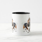 Mug Browns modernes / Black Basset Hound Personnaliser (Centre)