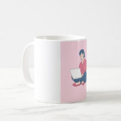 Mug browsing the Web réduites à cup of coffe (Devant gauche)