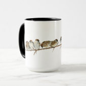 Mug Bruants d'aquarelle sur la branche (Devant gauche)