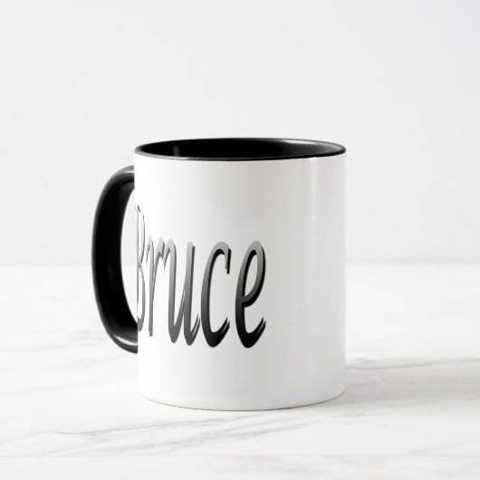 Mug Bruce, Nom, Logo, (Devant gauche)