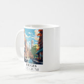 Mug Bruges Belgique Illustration de voyage (Devant gauche)