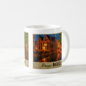 Mug Bruges Belgique La Nuit (Devant droit)