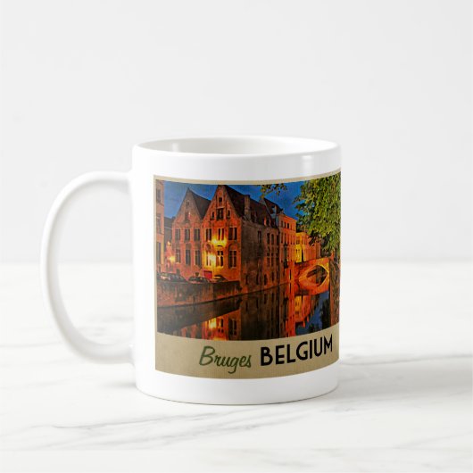 Mug Bruges Belgique La Nuit (Gauche)