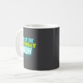 Mug Bruh Birthday Parent Funny Neon Glow Blue Green  (Devant gauche)