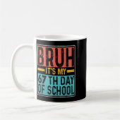 Mug Bruh C'est mon 67e jour d'école Enseignants Élèves (Gauche)