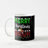 Mug Bruh Christmas Red Plaid Teens Boys Kids Xmas Paja (Gauche)