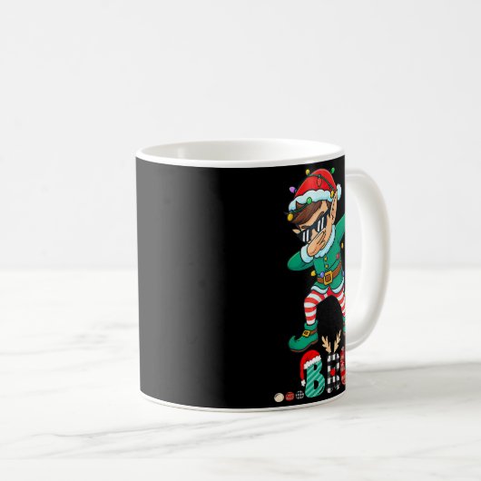 Mug Bruh Dabbing Elf Funny Kids Boys Mens Christmas Ma (Devant droit)