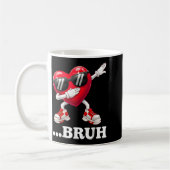 Mug Bruh Dabbing Heart Funny Kids Boys Mens Valentine  (Gauche)