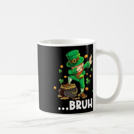 Mug Bruh Dabbing Leprechaun Saint-Patrick drôle de dic (Droite)