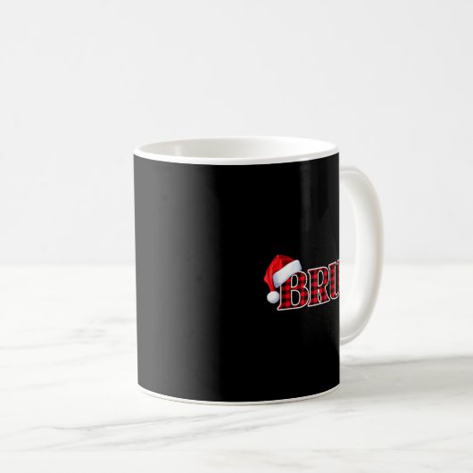 Mug Bruh Funny Christmas Plaid Teens Boys Kids Xmas Pa (Devant droit)