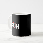 Mug Bruh Funny Christmas Santa Hat Teens Boys Kids Xma (Devant gauche)