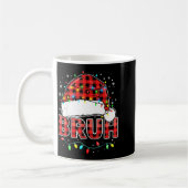 Mug Bruh Funny Santa Hat Lights Christmas (Gauche)