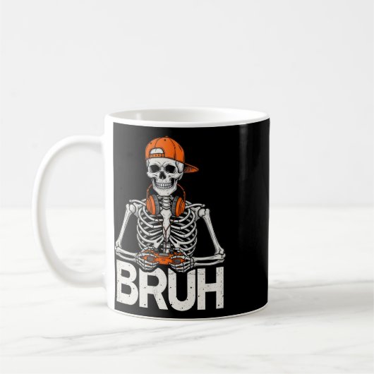 Mug Bruh Gamer Skeleton Halloween Video Game Controlle (Gauche)