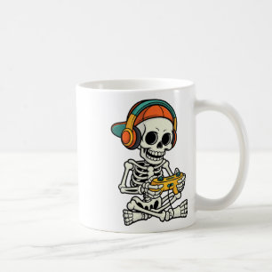 Mug Bruh Halloween Garçons Enfants Gamer Mens Skeleton