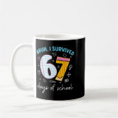 Mug Bruh I Survived 67 Days Of School Funny Six Seven (Gauche)