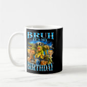 Mug Bruh It's My Birthday Funny Brainrot (Gauche)
